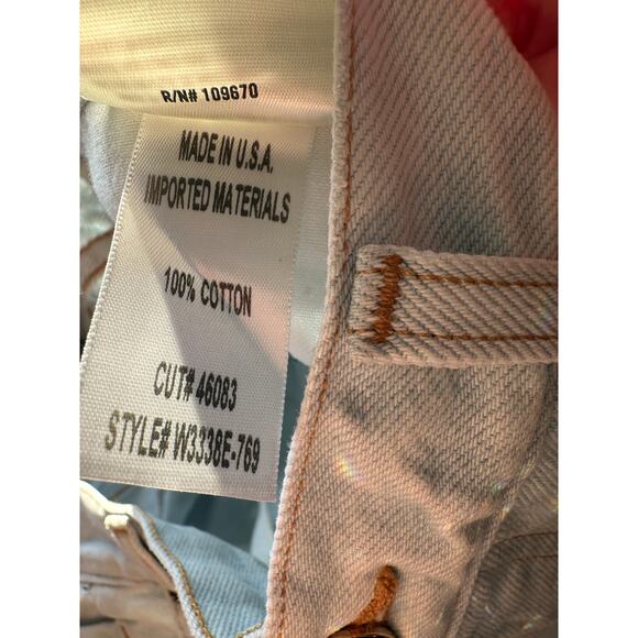 Goldsign Light Wash Straight Leg Jeans Women’s 29 Button Fly Made in USA - Picture 11 of 15